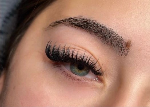 Brow and lash close-up
